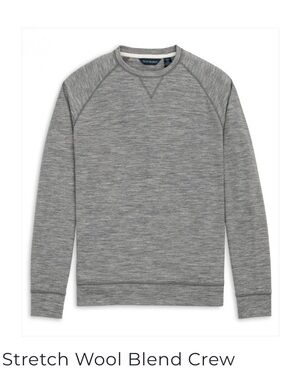 Scott Barber Stretch Wool Blend Crewneck Shirt Grey